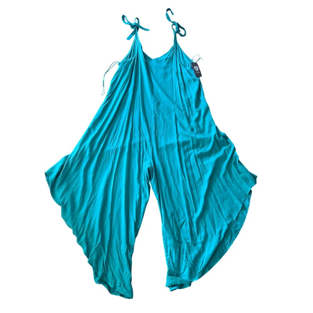 Vince Camuto Women's V-Neck Tie-Shoulder Angled-Hem Jumpsuit Size: Various - Picture 7 of 8
